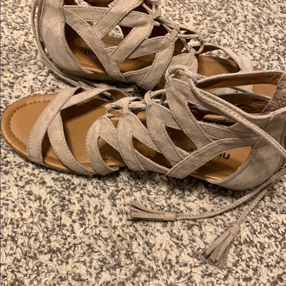 Tan open toe sandals